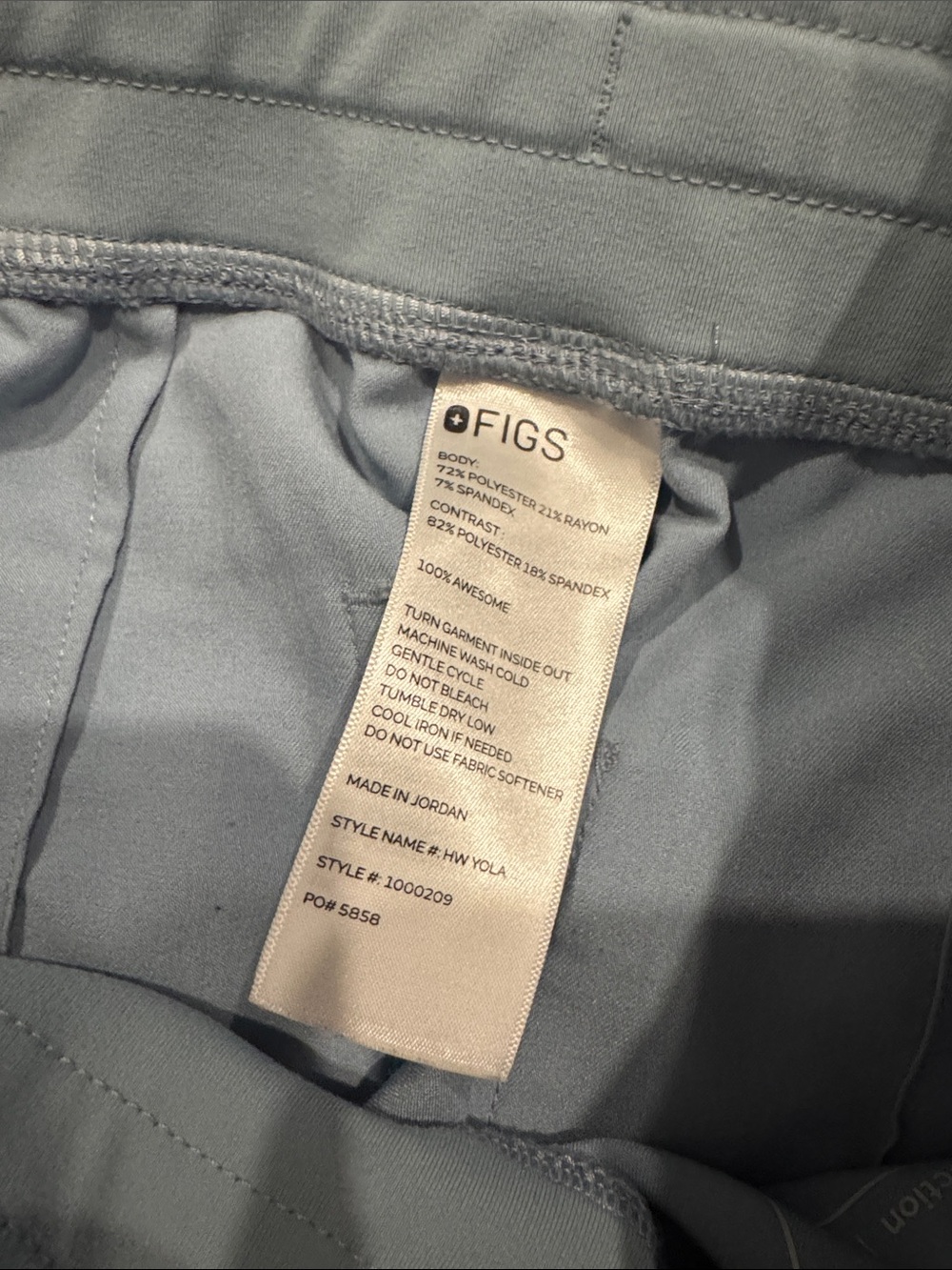 Figs High Waisted Yola Skinny Scrub Pant - XS - Picture 2 of 3